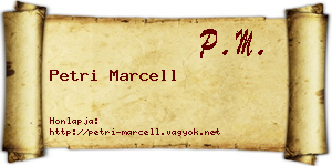 Petri Marcell névjegykártya